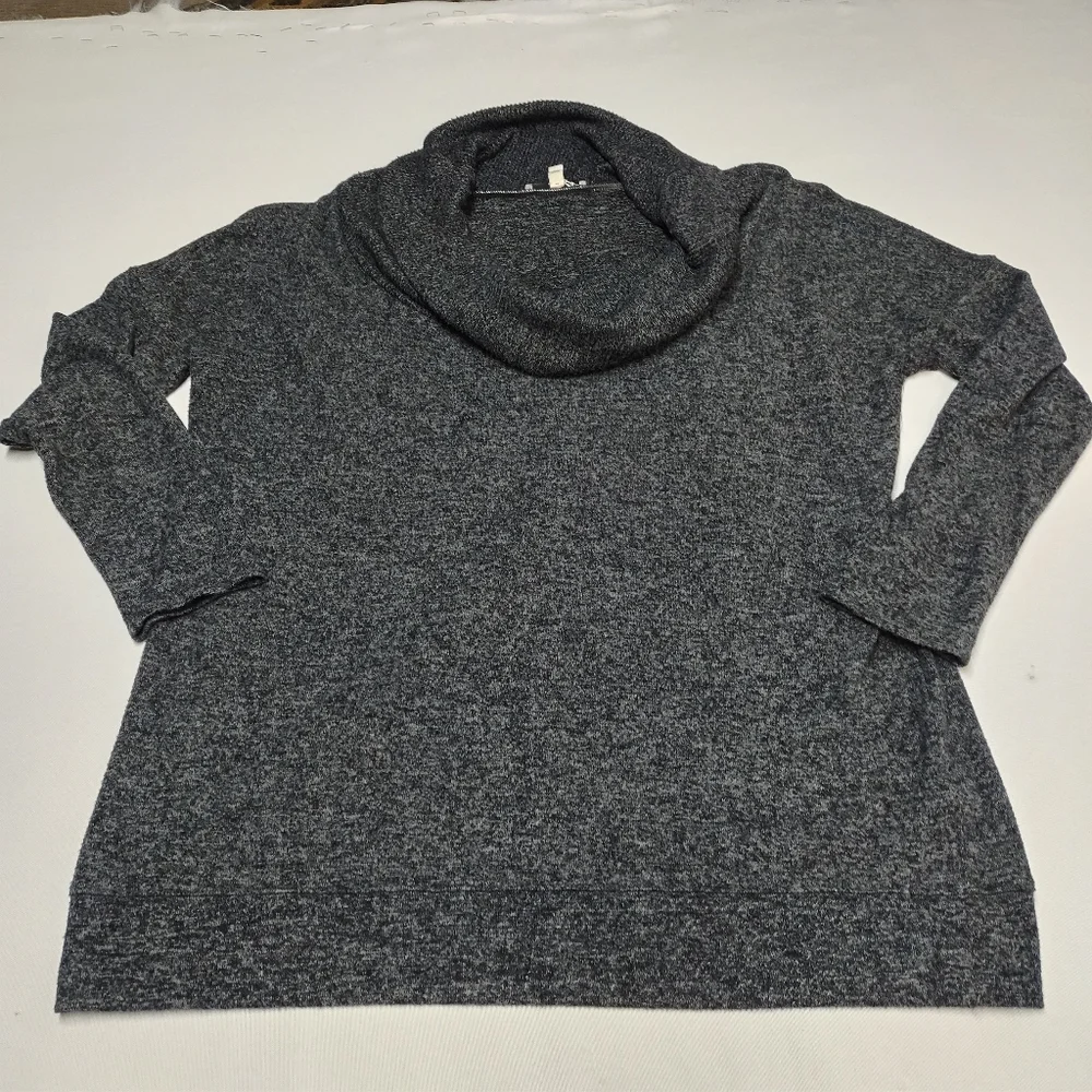 Express Women's Gray Black Cowl Neck Sweater Size L_4